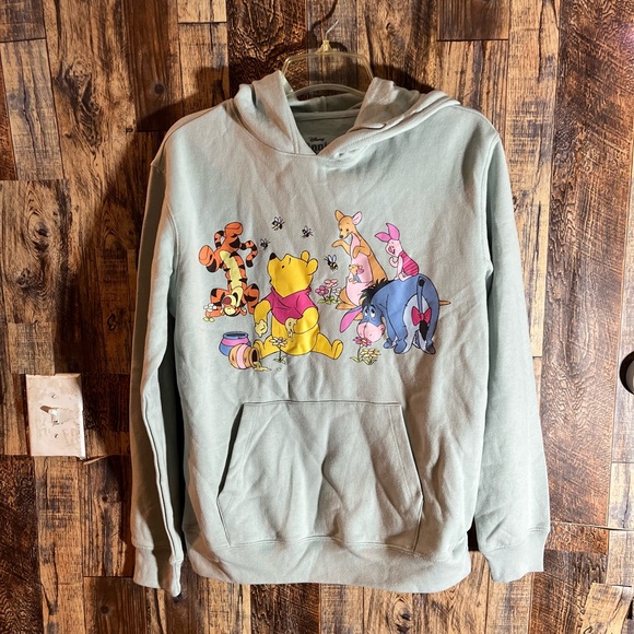 NWT Disney Winnie the Pooh friends blue pullover hoodies top size medium - Picture 5 of 5